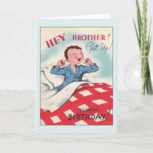 Cartão Vintage Brother Birthday