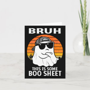 Cartão Vintage Bruh Isso É Alguma Folha de Boo Fantasma D