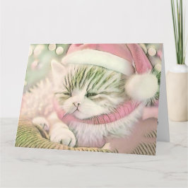 Cartão Vintage Cachorro de Natal Cachorro