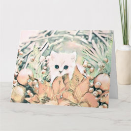 Cartão Vintage Cachorro de Natal Cachorro