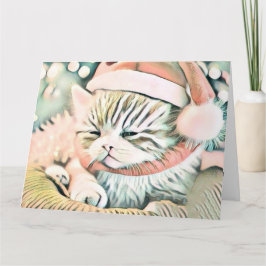 Cartão Vintage Cachorro de Natal Cachorro