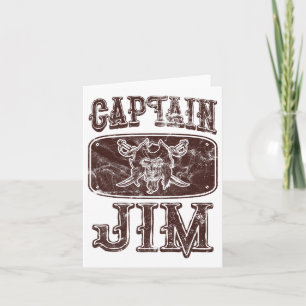 Cartão Vintage Capitão Jim Personalizado Pereção Pirata B