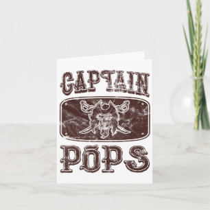 Cartão Vintage Capitão Pop Pirata Personalizada Ponto B