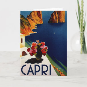 Cartão Vintage Capri Itália Viagem