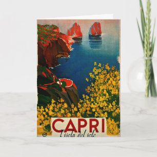 Cartão Vintage Capri L'Isola del Sole Itália