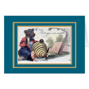 Cartão Vintage Card Bear Honey You Are Sweet