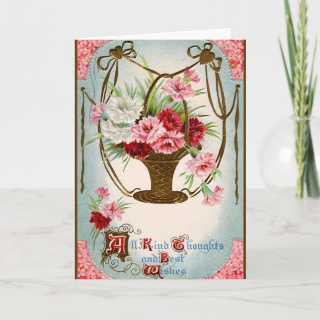 Cartão Vintage Card Birthday (Frente)