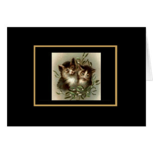 Cartão Vintage Card Cat