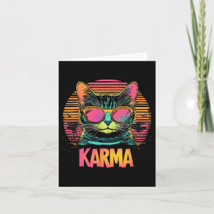 Cartão Vintage Cat Karma Amantes Para Adolescentes Menina