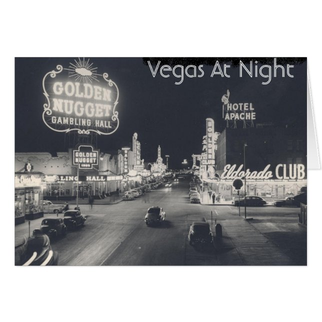 Cartão Vintage Centro Las Vegas (Frente Horizontal)