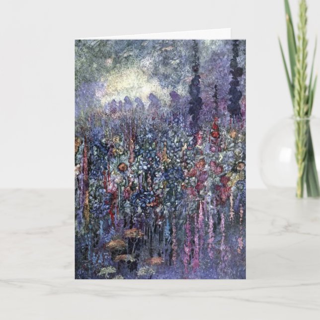 Cartão Vintage Charles Robinson, A Planta Sensível (Frente)