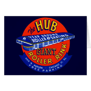 Cartão Vintage Chicago Roller Rink