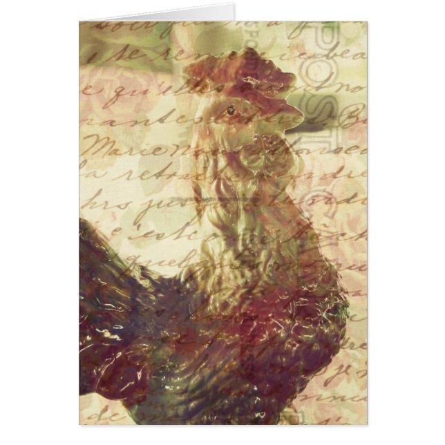 Cartão Vintage Chicken (Frente)