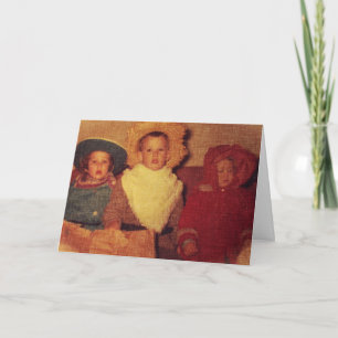 Cartão Vintage Children in Costume, Halloween