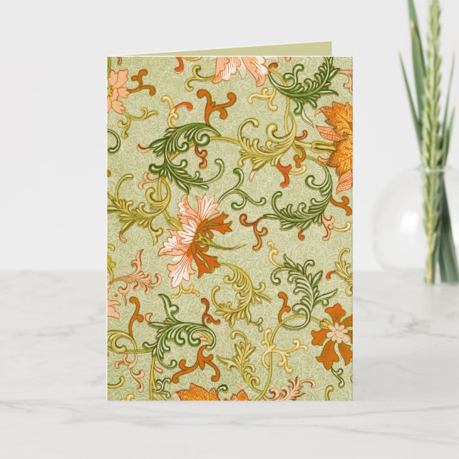 Cartão Vintage Chinese Ornament Jones Flowers (Frente)