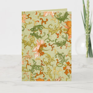 Cartão Vintage Chinese Ornament Jones Flowers