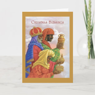 Cartão Vintage Christmas Blessings,