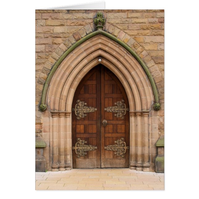 Cartão Vintage Church Doors - Reino Unido - Card (Frente)