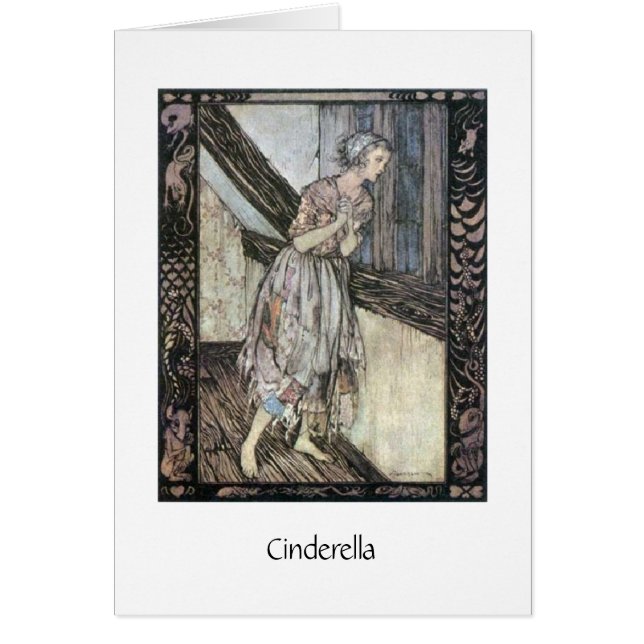 Cartão Vintage - Cinderella em Rags, (Frente)