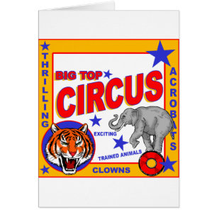 Cartão Vintage Circus Poster