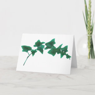 Cartão Vintage Classic Watercolor Green English Ivy