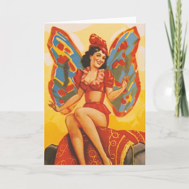 Cartão Vintage Clyde Beatty Circus Poster (Frente)