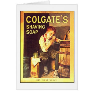 Cartão Vintage Colgate Saving Soap Boy