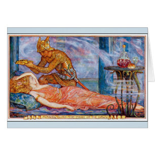 Cartão Vintage - corriola - fada do alvorecer,