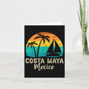 Cartão Vintage Costa Maya Mexico Sunset Matching Family V