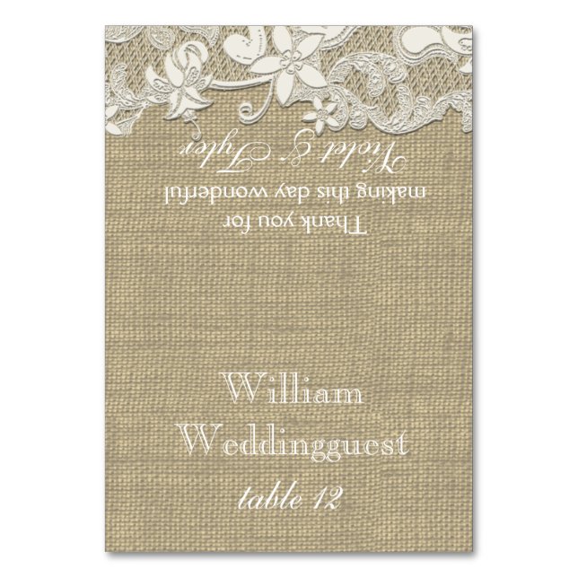 Cartão Vintage Country Lace Design (Frente)