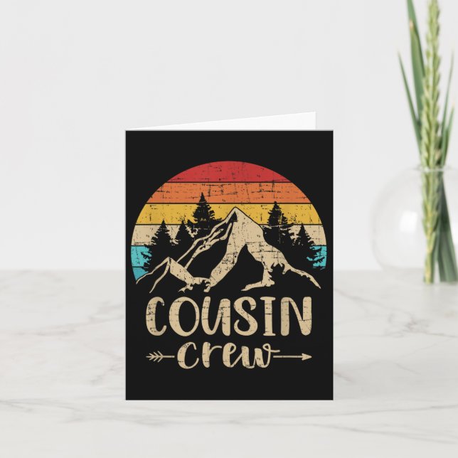 Cartão Vintage Cousin Crew Summer Camp Mounts (Frente)