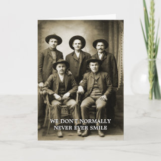 Cartão Vintage Cowboy Antique Men West Foto Engraçada