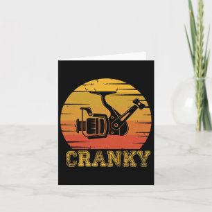 Cartão Vintage Cranky Fish Reel