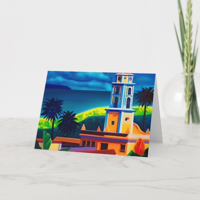 Cartão Vintage Cuba Viagem (Frente)