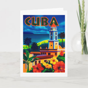 Cartão Vintage Cuba Viagem