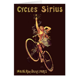 Cartão Vintage Cycle Sirius Bicycle Poster