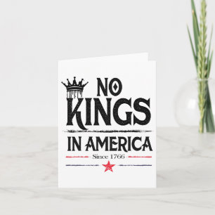 Cartão Vintage Design No Kings In America Desde 1776 Para