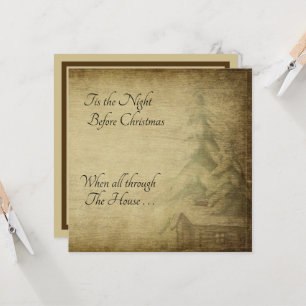 Cartão Vintage desolada Esta é a noite antes do Natal