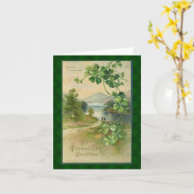 Vintage Dia de São Patrício lago irlandês cênico i
