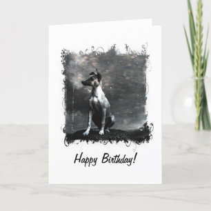 Cartão Vintage Dog Birthday
