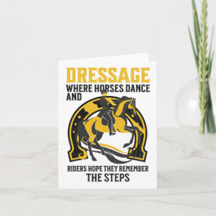 Cartão Vintage Dressage Engraçado Dizendo Cavalo Equestre