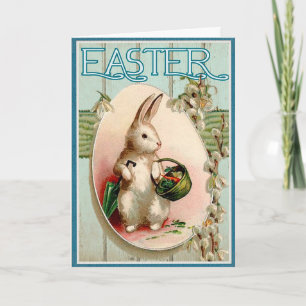 Cartão Vintage Easter Bunny