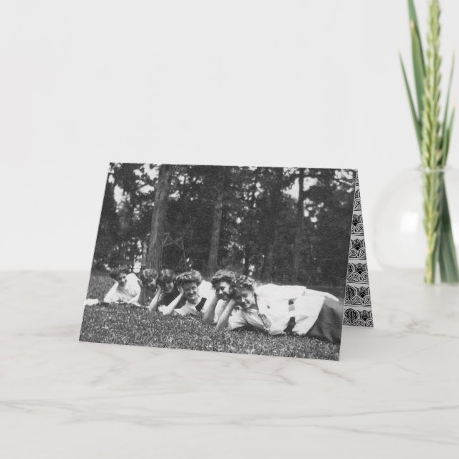 Cartão Vintage Edwardian Women (Frente)