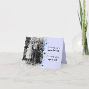 Cartão Vintage Elderly Couple Growing Old Birthday Card