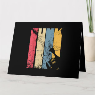 Cartão Vintage Electric Guitar Funk Music presentes para 