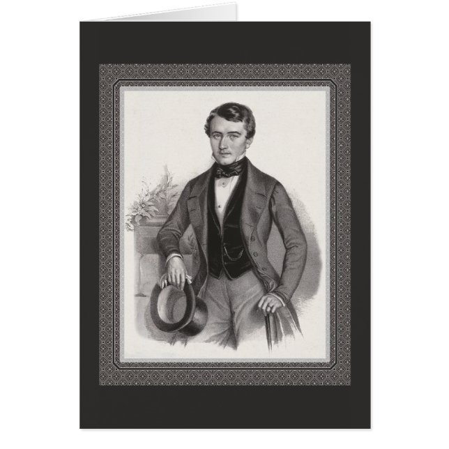 Cartão Vintage elegante do cavalheiro considerável de (Frente)