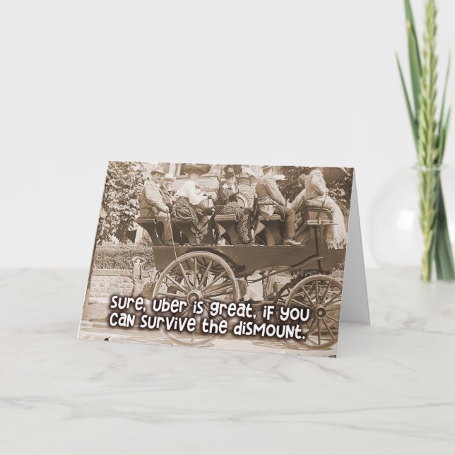 Cartão Vintage engraçado - Você pode sobreviver à  (Frente)