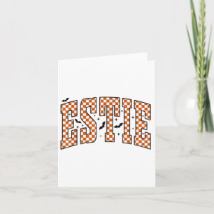 Cartão Vintage Esthetician Checkered Halloween Estie Skin