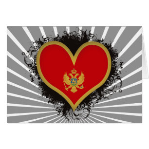 Cartão Vintage eu amo Montenegro