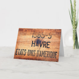 Cartão Vintage EUA Wooden Shipping Crate saudação 3